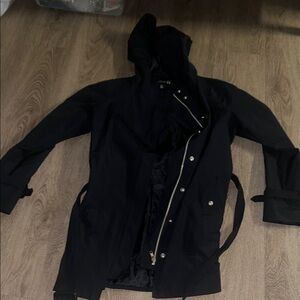 Navy rain Jacket with Belt